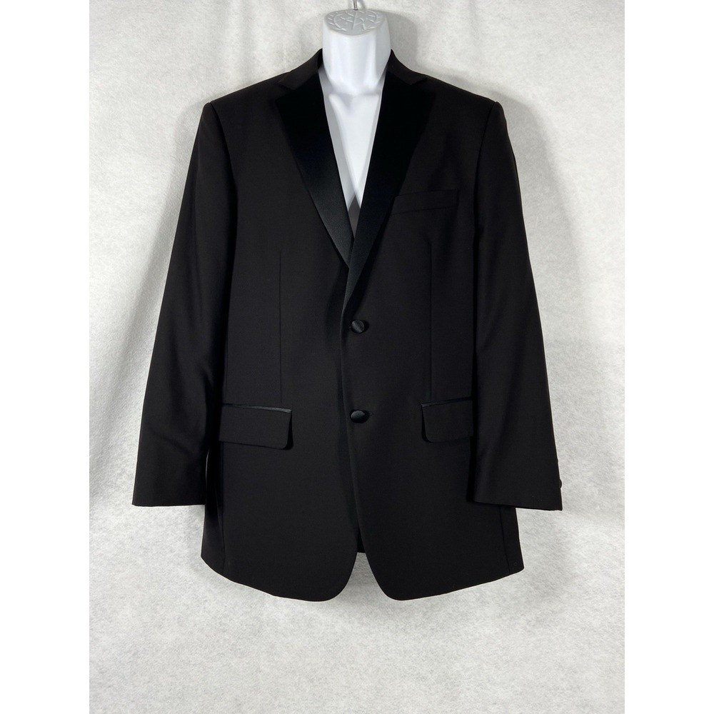 Pronto Uomo Tuxedo Blazer Men's 42L Black 100%  Wool Jacket‎